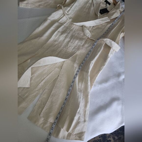 FRNCH PARIS 100% linen coat style dress new with tags - Picture 4 of 12